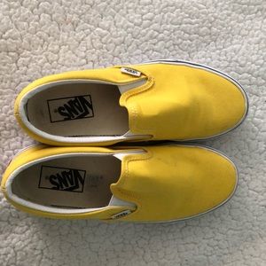 Yellow slip on Vans